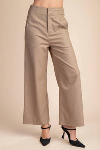 Glam - High Waist Side Pocket Stripe Pants