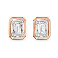 Diana M Jewels - Women's Emerald Lab-grown Diamond Stud Earrings (7.00 Tcw) - Elegant