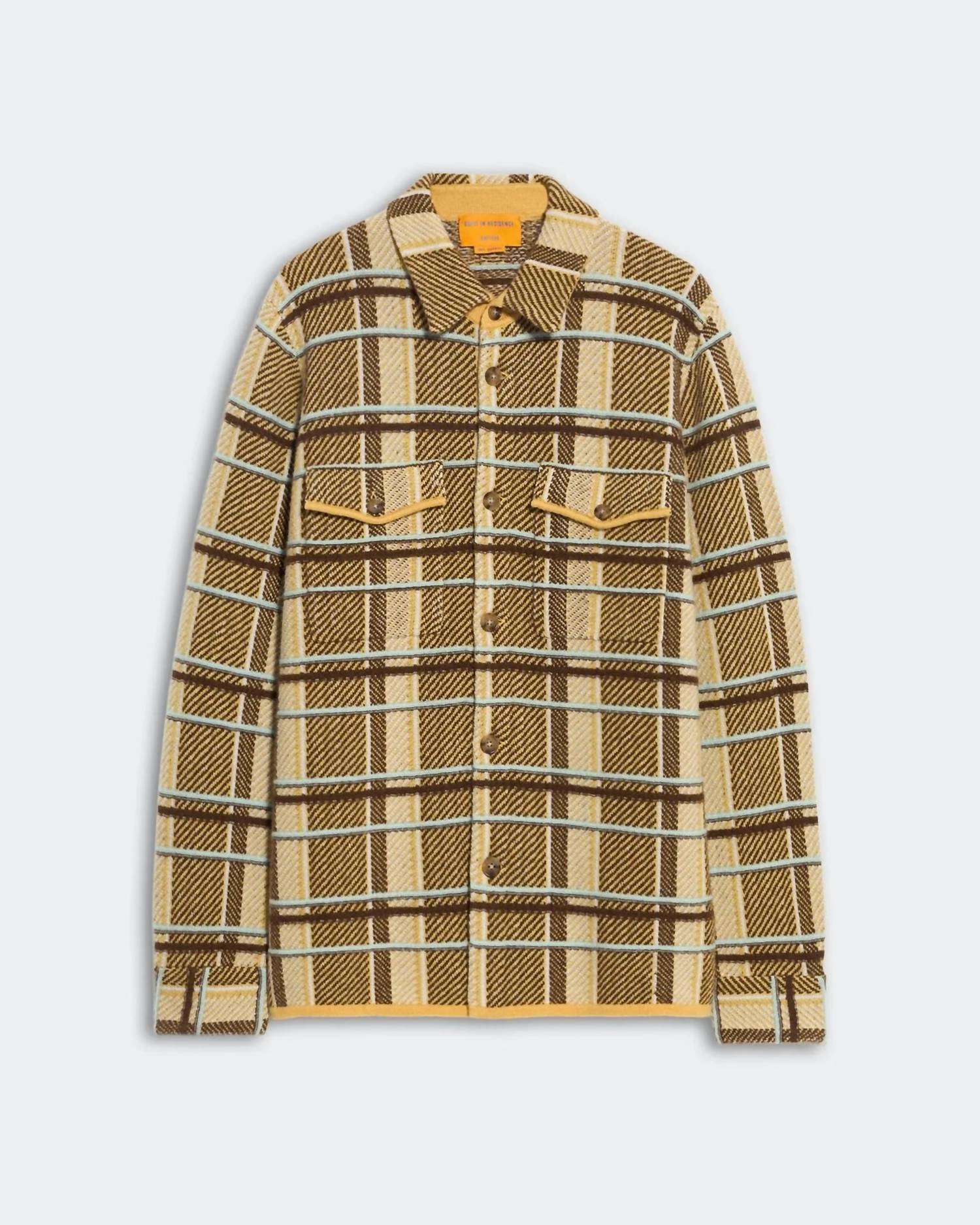 Guest In Residence Plaid Work Shirt in residence plaid work shirt in sole combo - women's shirt - view 5