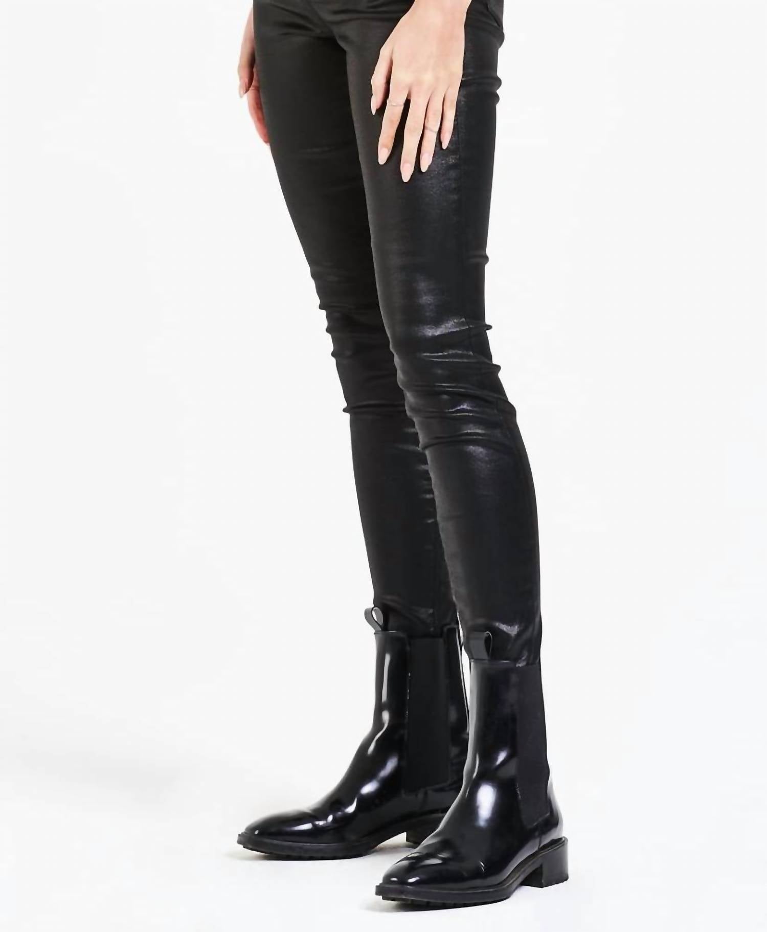 DEAR JOHN DENIM Gisele Skinny Leather Pants in black - women's jeans - alternate view