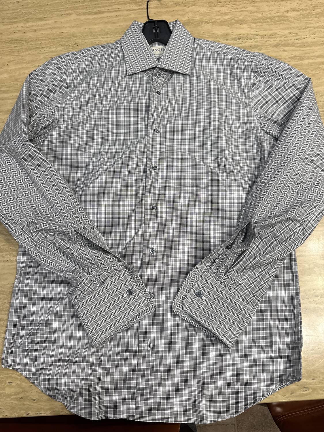 Hagen Men's Button Down Shirt in silver - men's shirt