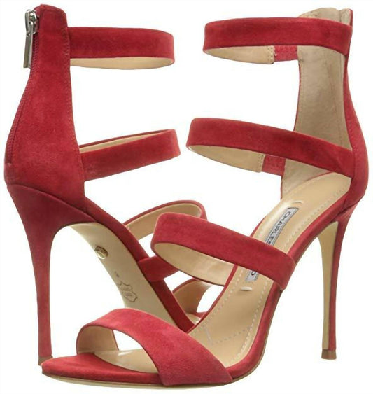 Charles David - Women's Olina Suede Leather Strappy Stiletto Heel Sandals