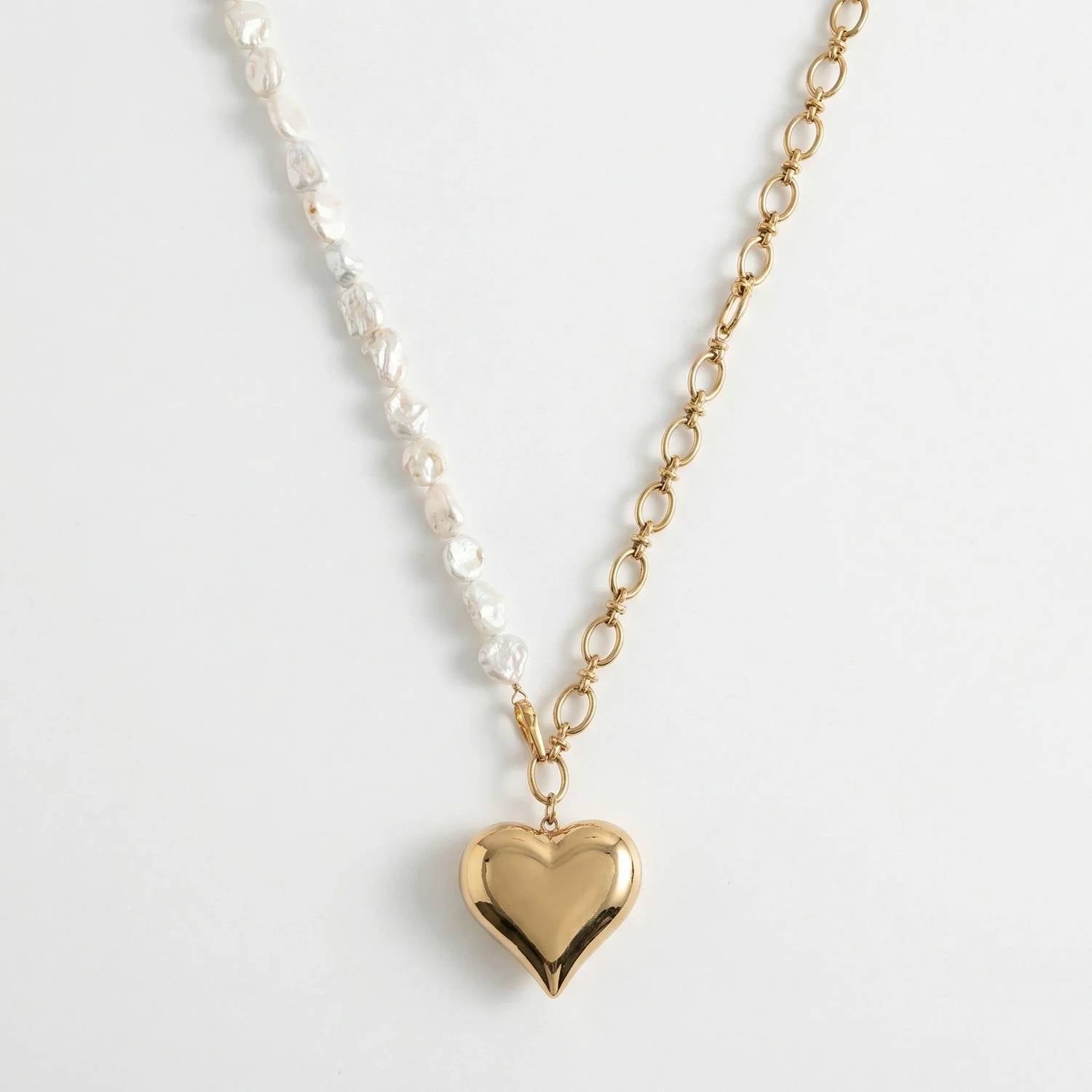 Harper Lace - Women's Ava Pearl Heart Pendant Necklace