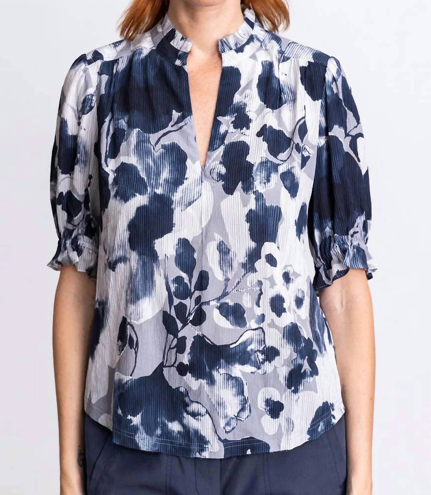Go By Go Silk - Soft Spoken Short Sleeve Blouse