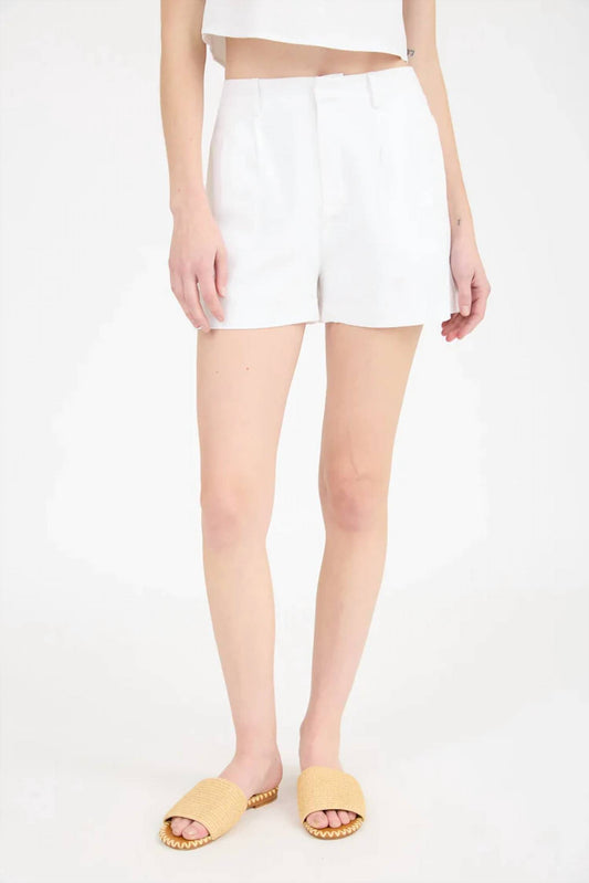 The Workshop - Kalene High-waist Front Pleat Shorts
