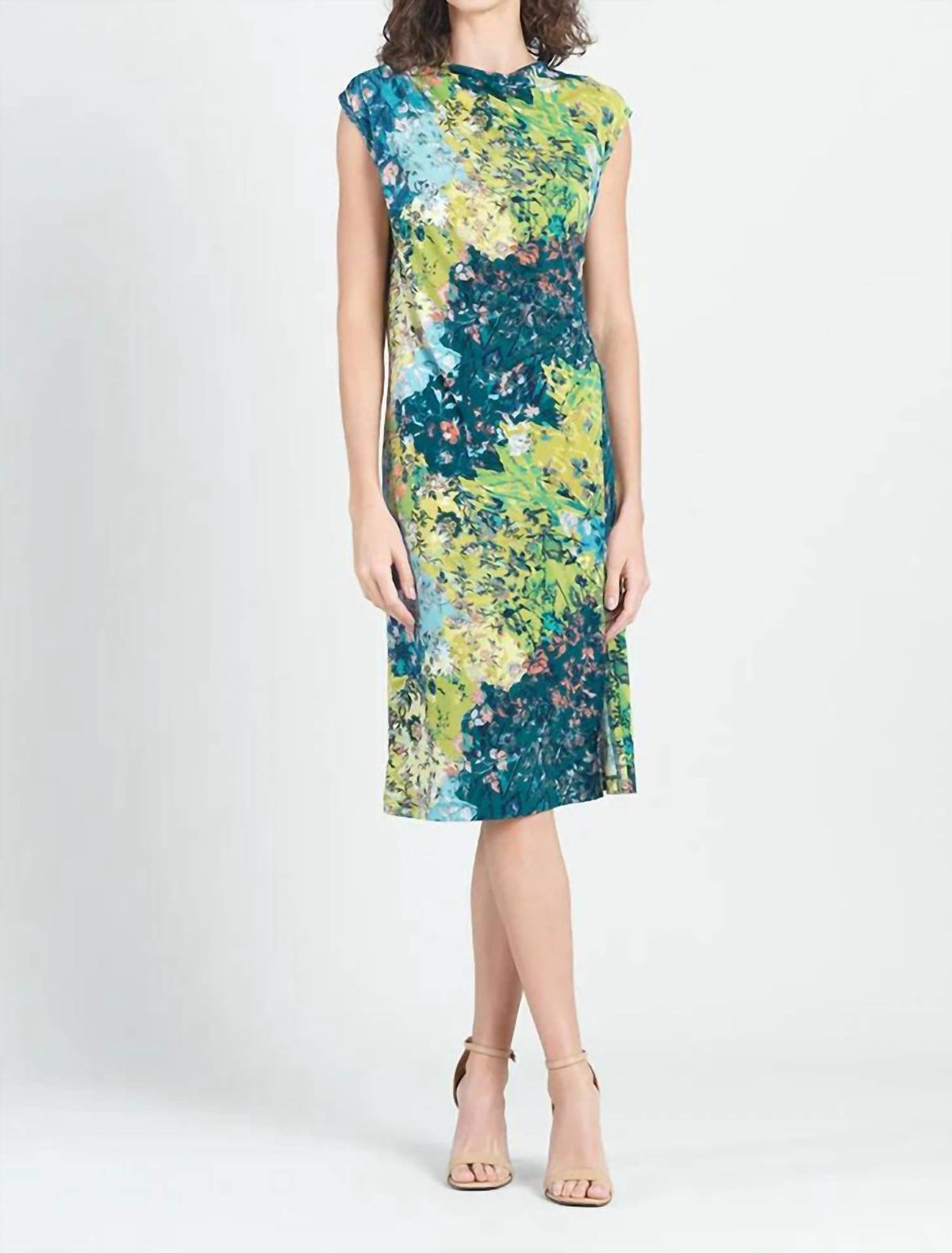 Clara Sunwoo - Floral Patch Print Sleeveless Midi Dress