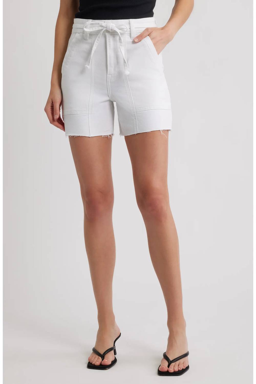 Hidden - Five Hour Tie Waist Denim Shorts