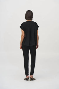 Joseph Ribkoff - Silky Knit And Foiled Velvet Jumpsuit