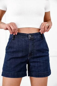 Judy Blue - High Waist Denim Trouser Shorts