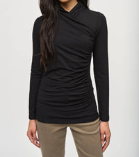 Joseph Ribkoff - COWL NECK RUCHED TOP
