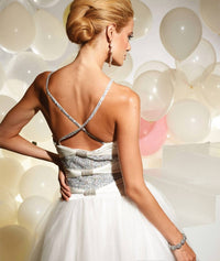 Terani Couture - Plunging Beaded Prom Dress