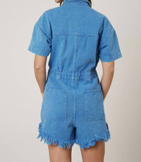Peach Love - Washed Romper