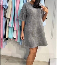 Zanardi - Rhinestone T-shirt Dress