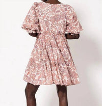 Cleobella Lavinia Mini Dress in amara floral - women's dress - detail view