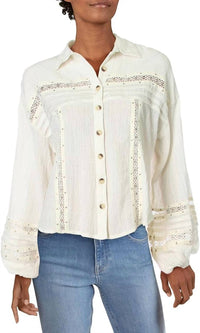 Free People - Stars Print Button-Down Top