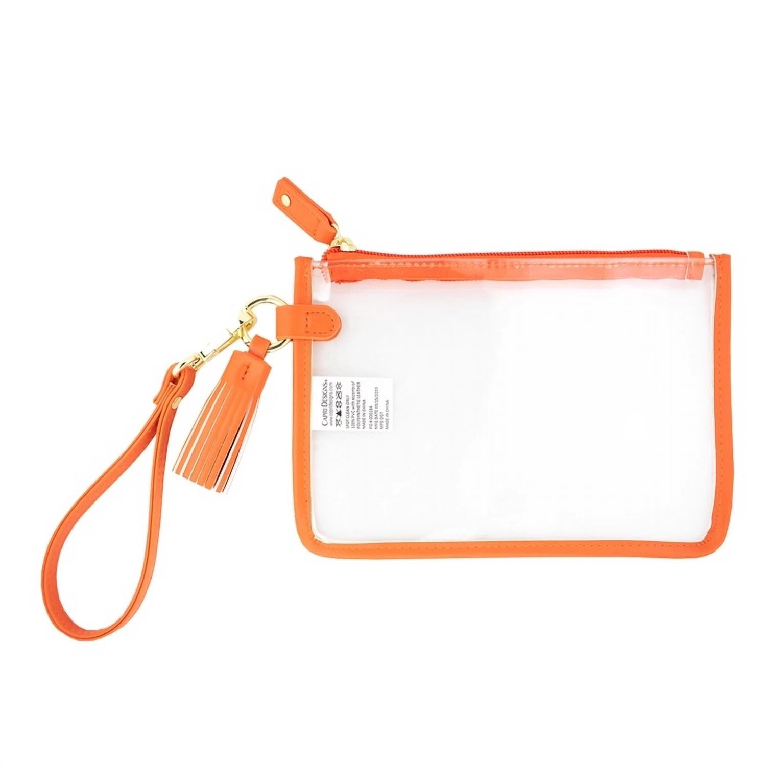 Capri Designs - Women's Game Day Clear Tassel Wristlet