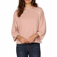 Democracy - Petite 3/4 Sleeve Crewneck Knit Top