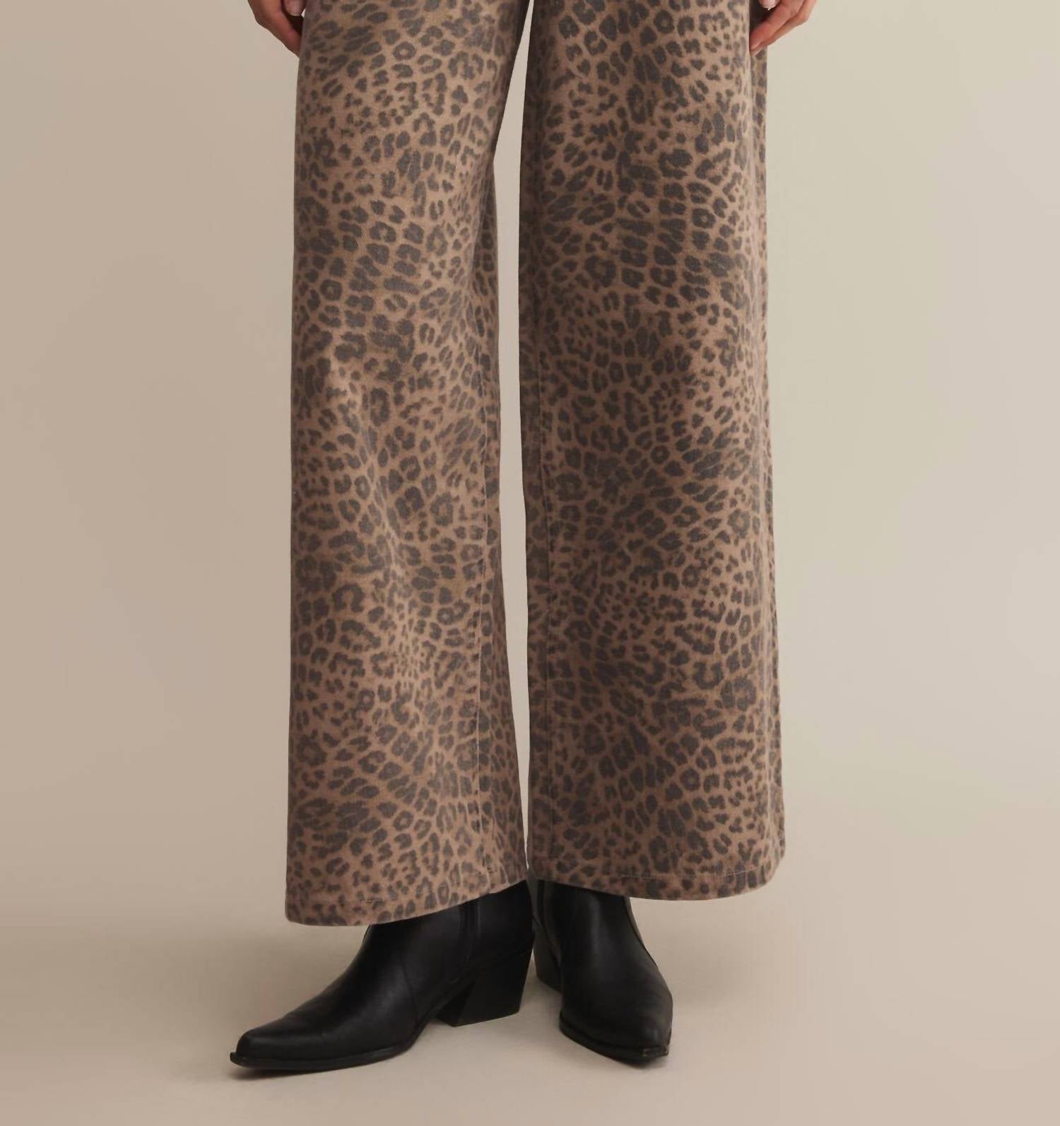 Z Supply - Marli Denim Leopard Pants