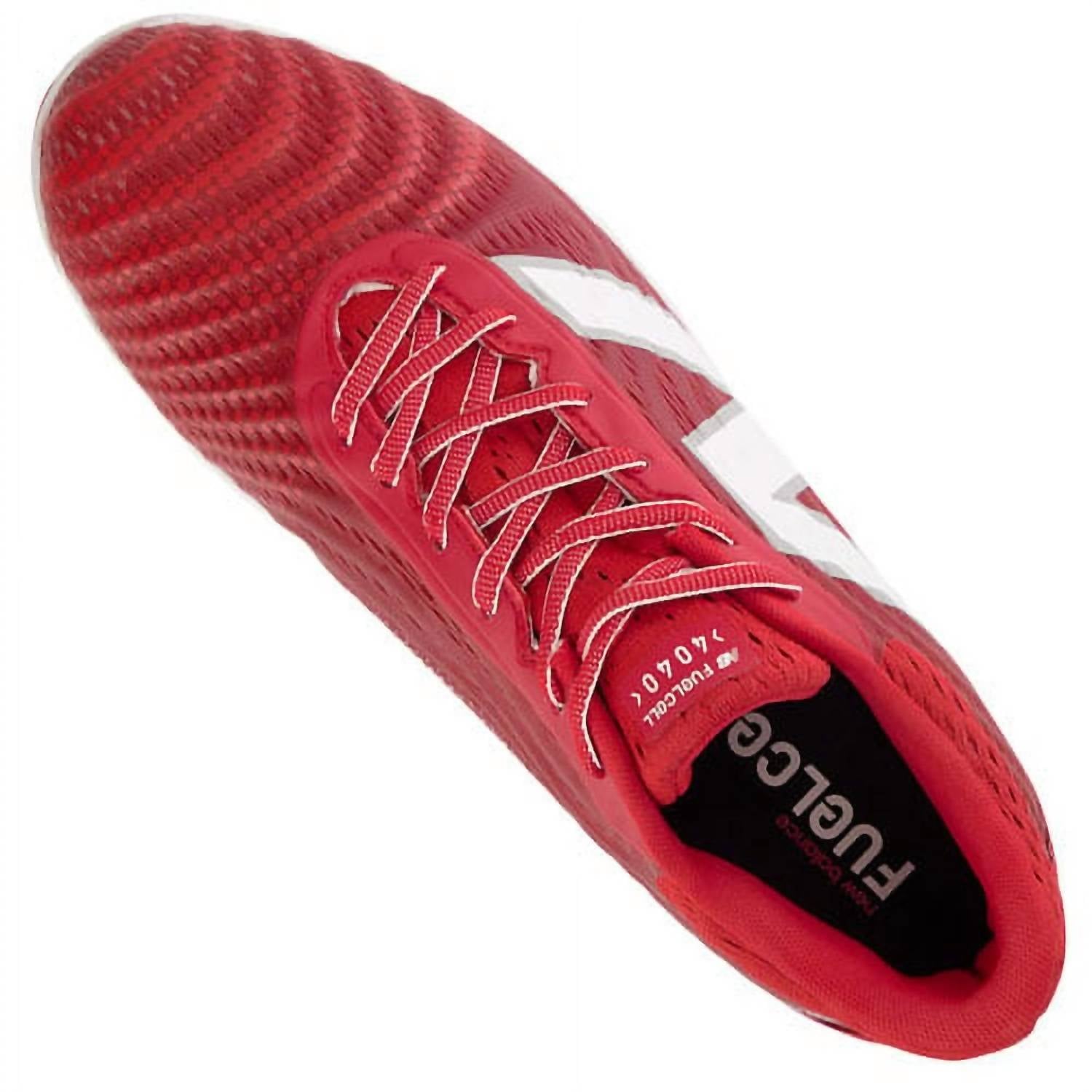 New Balance Men's Fuelcell 4040v7 Molded Cleats Running Shoes in red - men's shoe - view 5