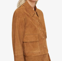 BY MALENE BIRGER Annie Suede Jacket in rusty sand - women's jacket - alternate view