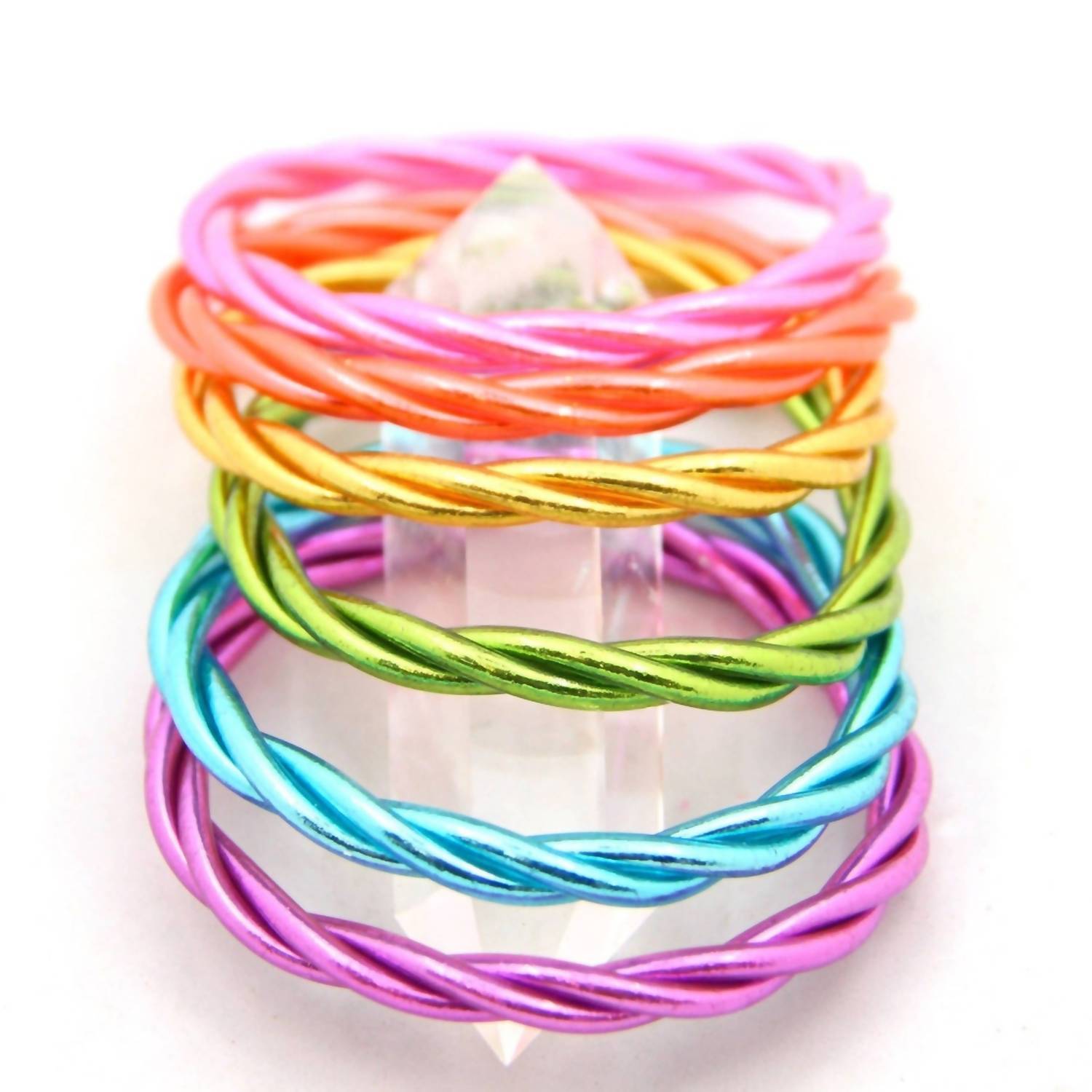 Woman Shops World - Women's Twisted Thai Buddhist Temple Mantra Bangle