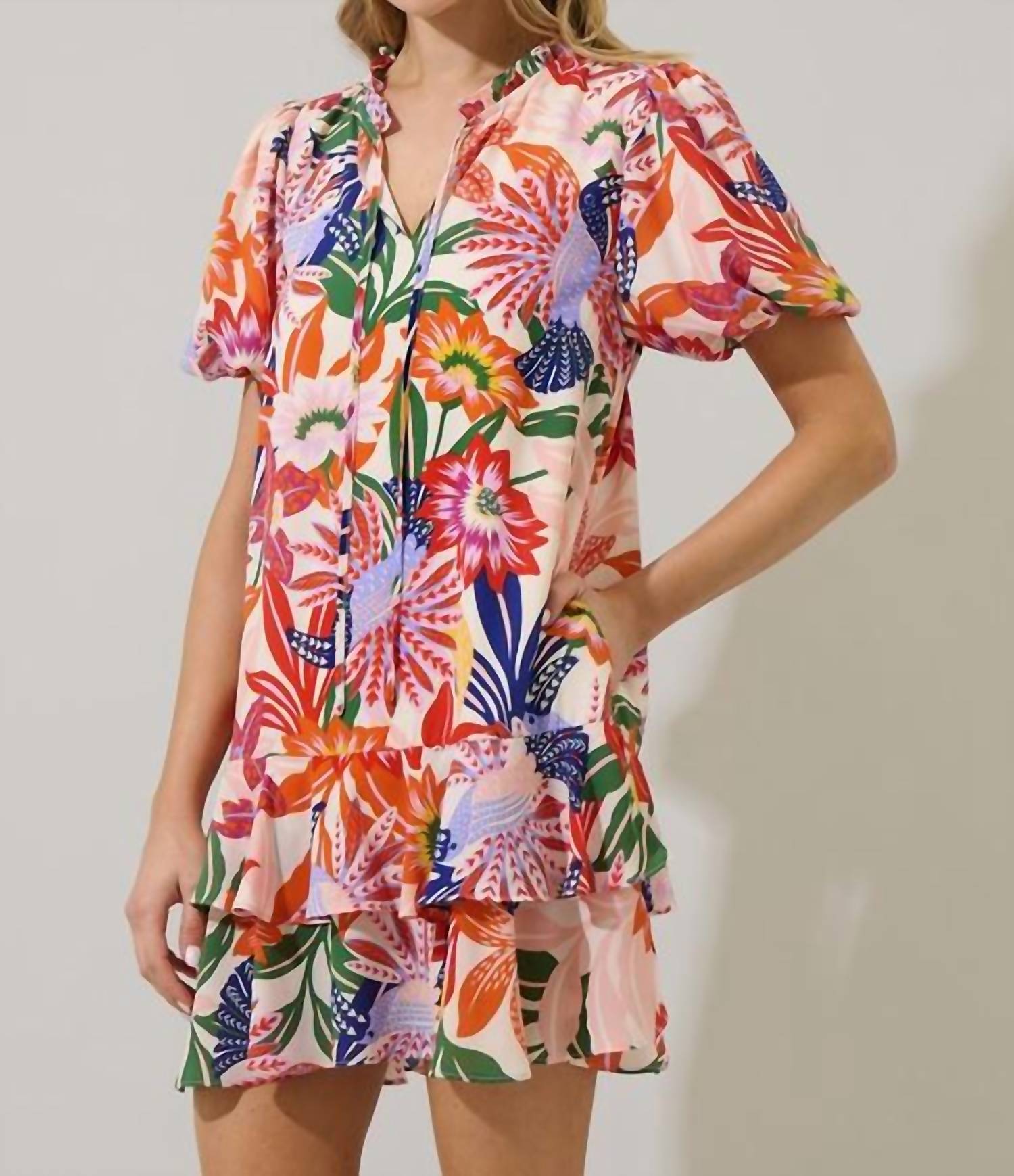 Sugarlips - Lush Tropics Ruffle Dress