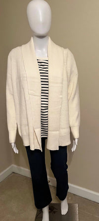 SKIES ARE BLUE Women's Open Front Cardigan Cardigan in off white - women's cardigan