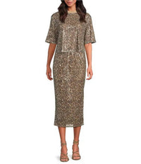 Elan - Sequin Round Neck Top