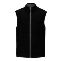 F/X Fusion Men's Solid Ottoman Full Zip Vest in black - men's item