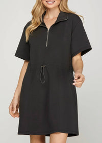 Entro - The Essential Half-zip Mini Dress