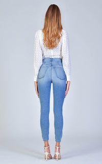 BLACK ORCHID Bridget Double Button Skinny Jeans in livin on the edge - women's jeans - alternate view