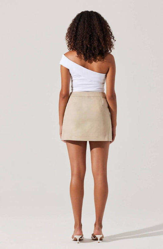 Astr - Chana Pleated Wrap Mini Skirt