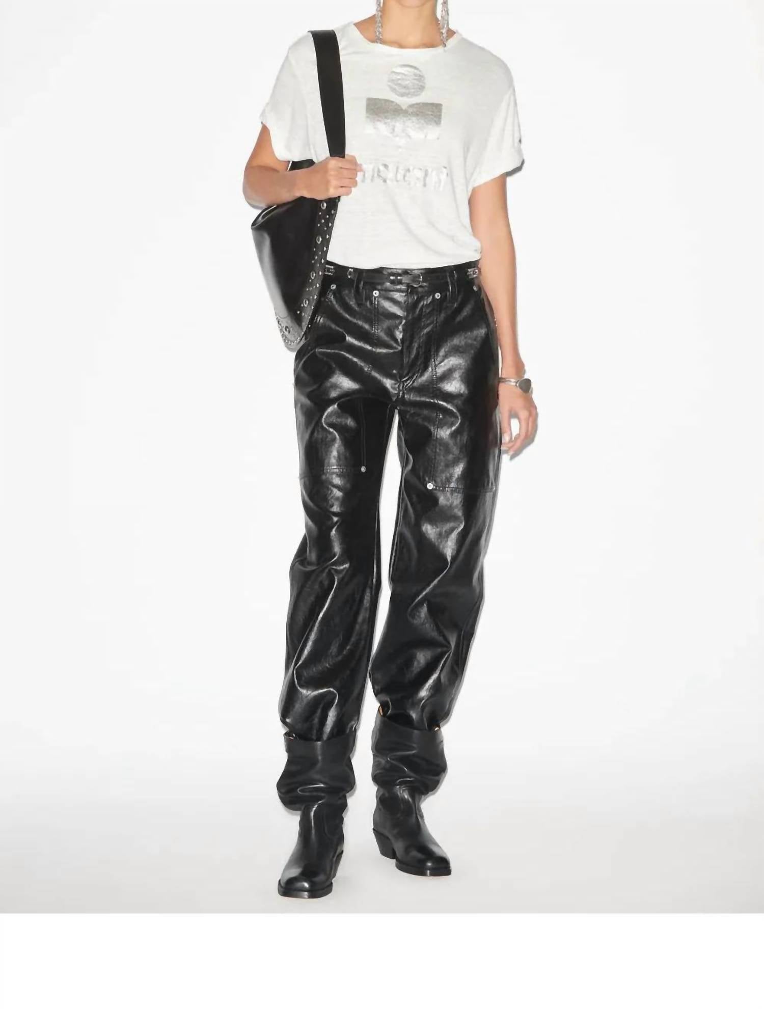 ISABEL MARANT Zewel Logo T-shirt in white - women's t-shirt
