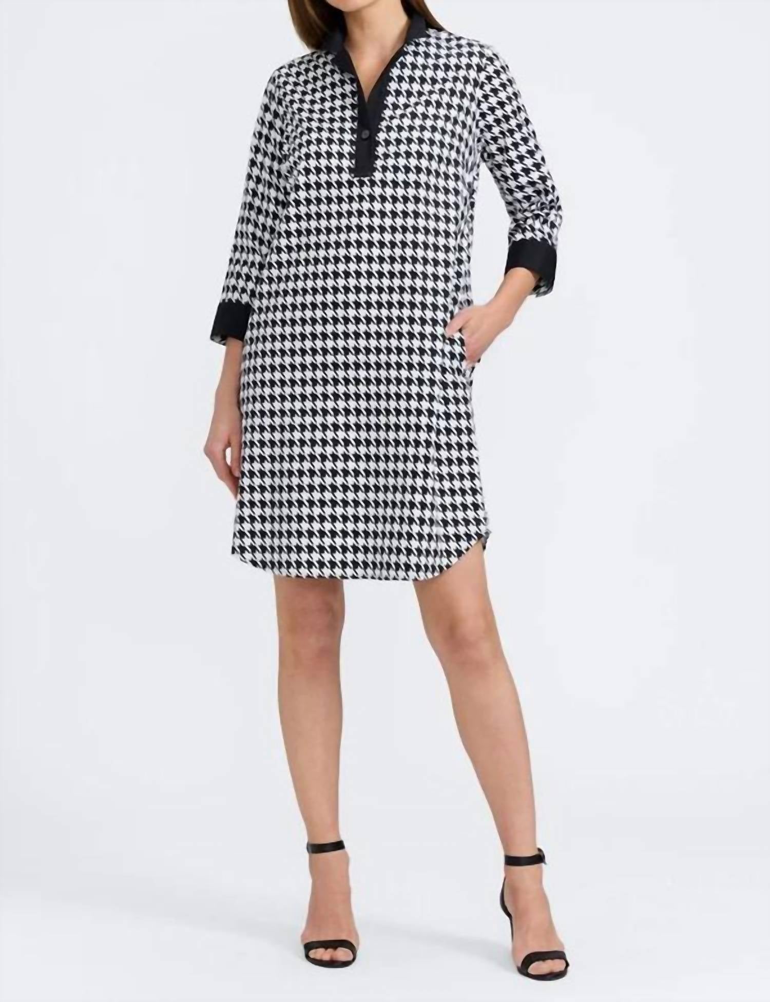 Foxcroft - SLoane Classic Houndstooth 3/4 Dress
