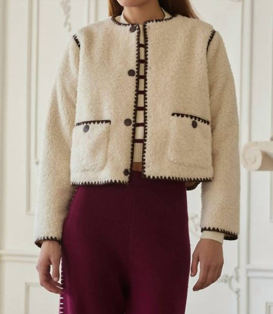 Skies Are Blue - Sherpa Crop Jacket