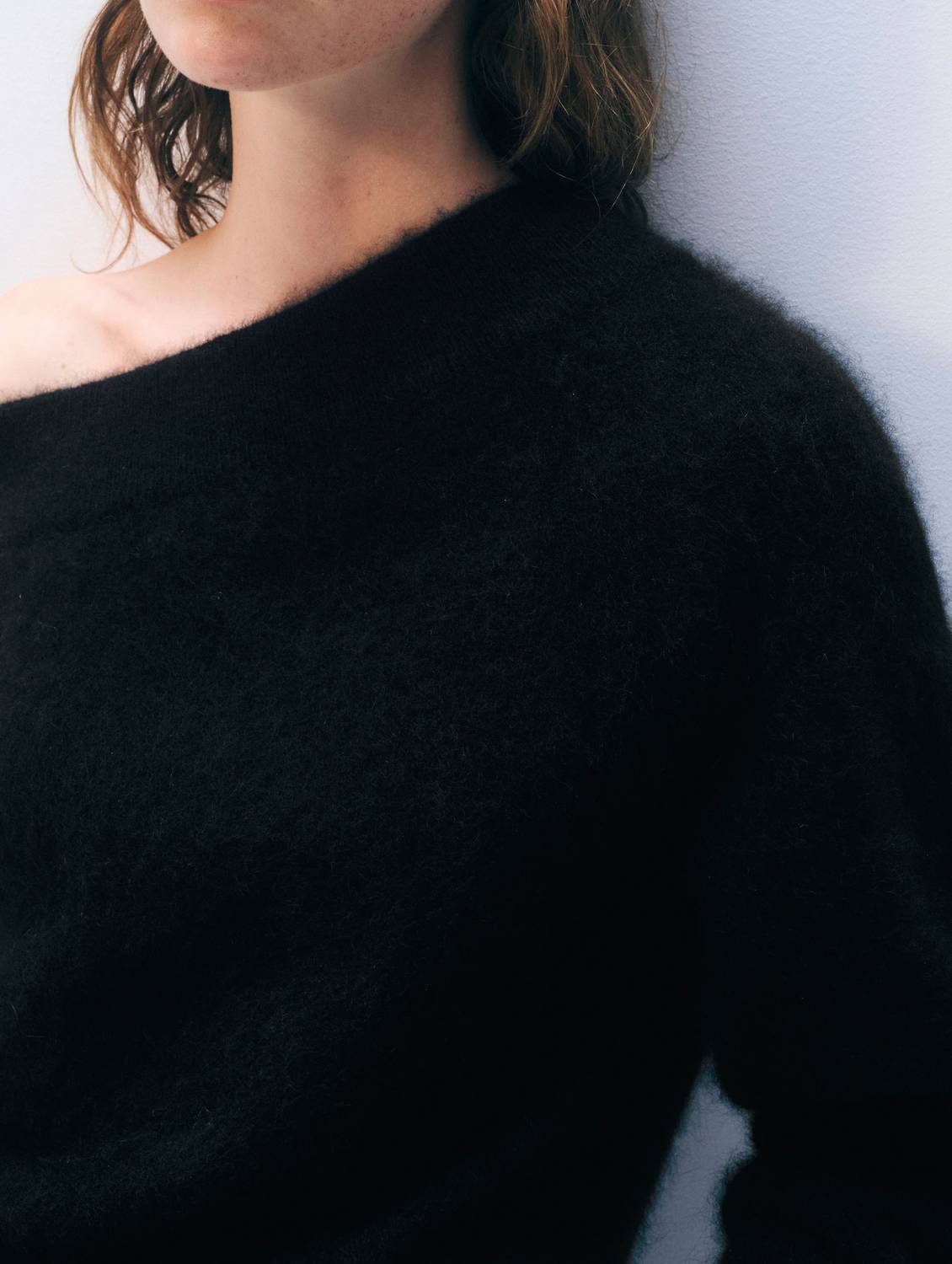 White + Warren - Brushed Cashmere Off The Shoulder Top