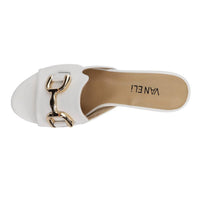VANELi Women's Oksana Block Heel Sandals in white nappa - women's heels - alternate view