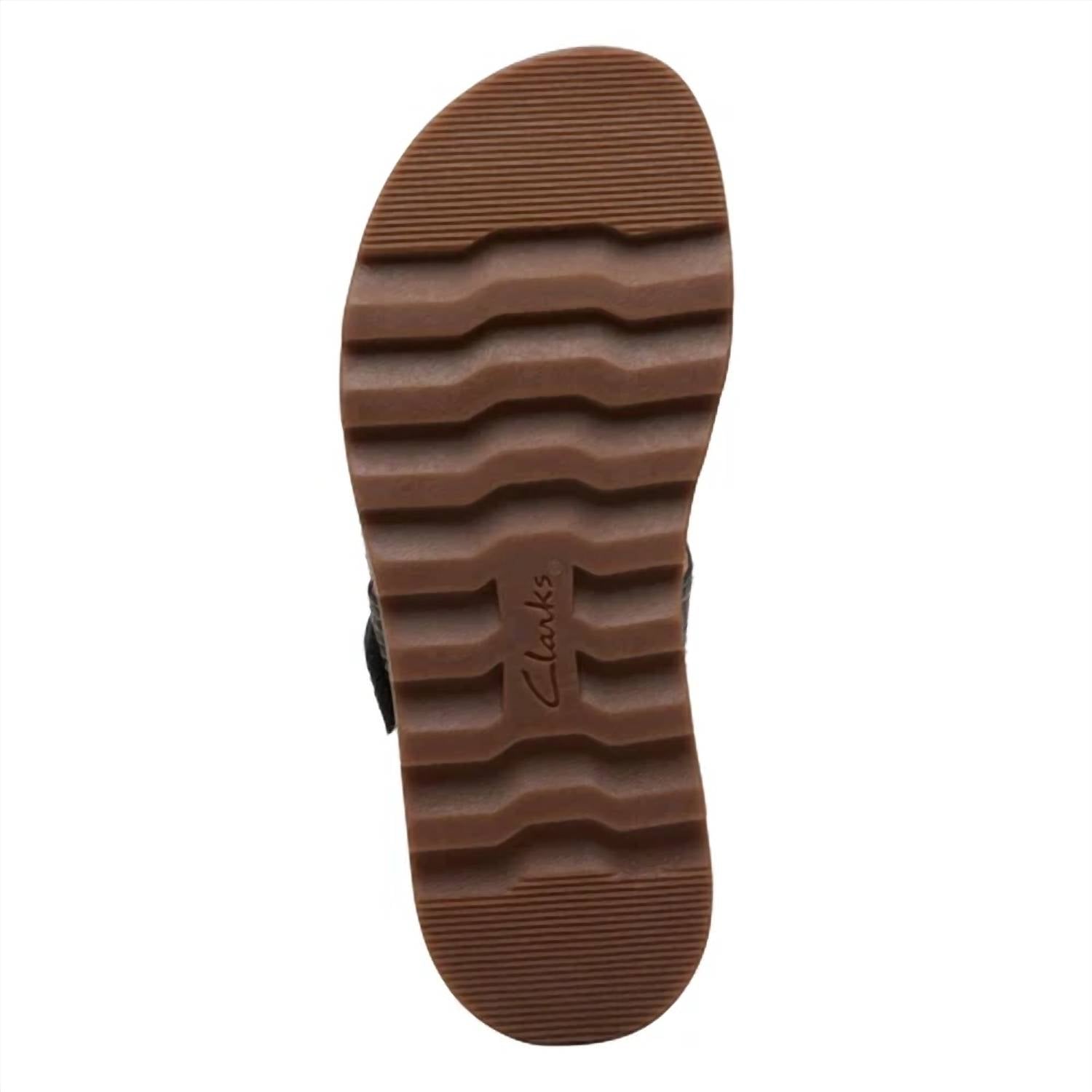 Clarks Women's Yacht Beach Sandal in black leather - women's sandal - view 8