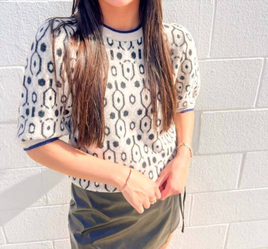 Thml - Short Sleeve Abstract Print Sweater