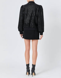 Endless Rose - Velvet Sequin Bomber Jacket