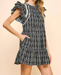 Pinch - Avalon Flutter Sleeve Mini Dress