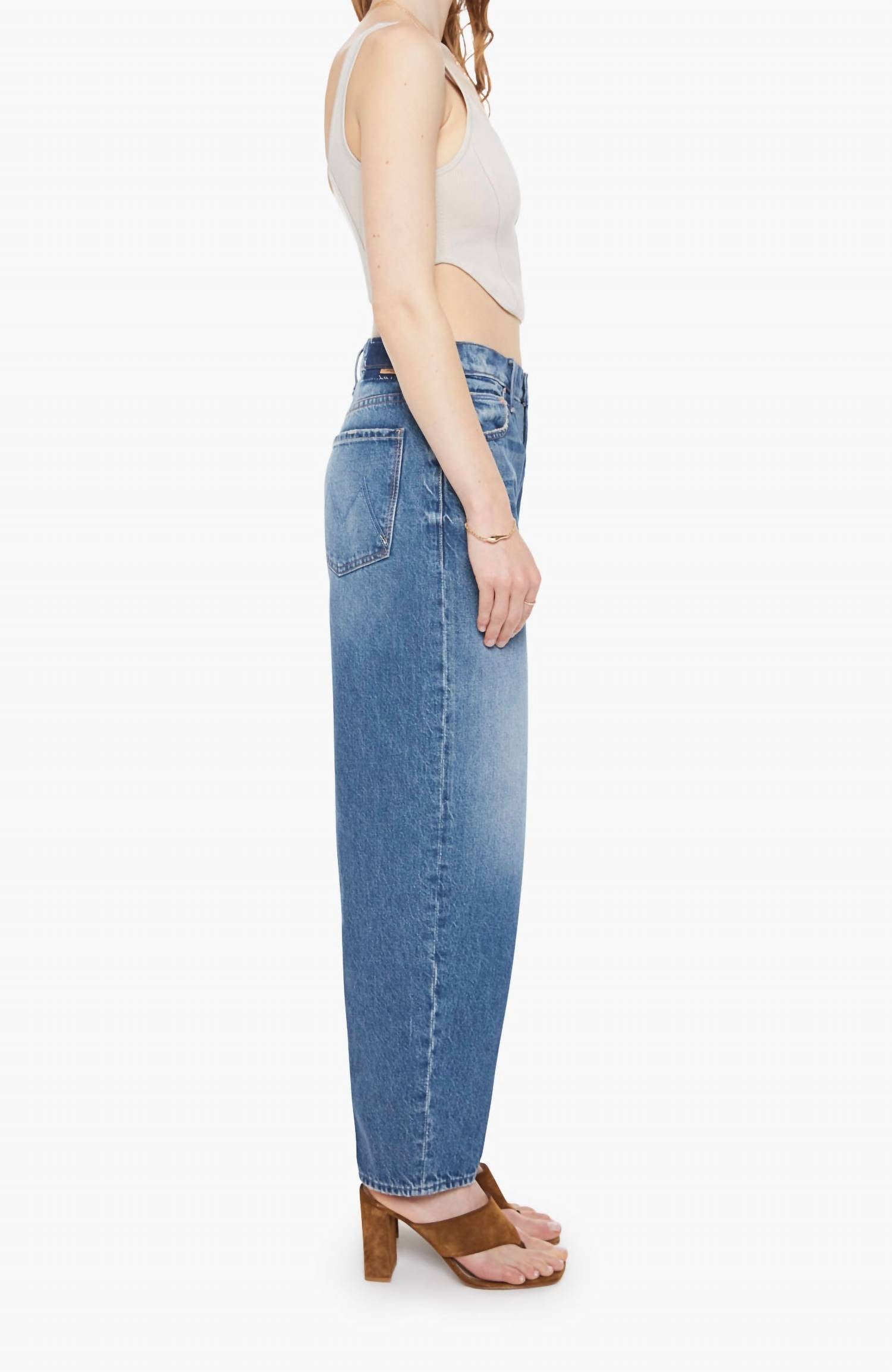 Mother Rabbit Hole Ankle Jean in remember when - women's jeans - detail view