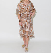 Thml - Puff Sleeve Floral Midi Dress