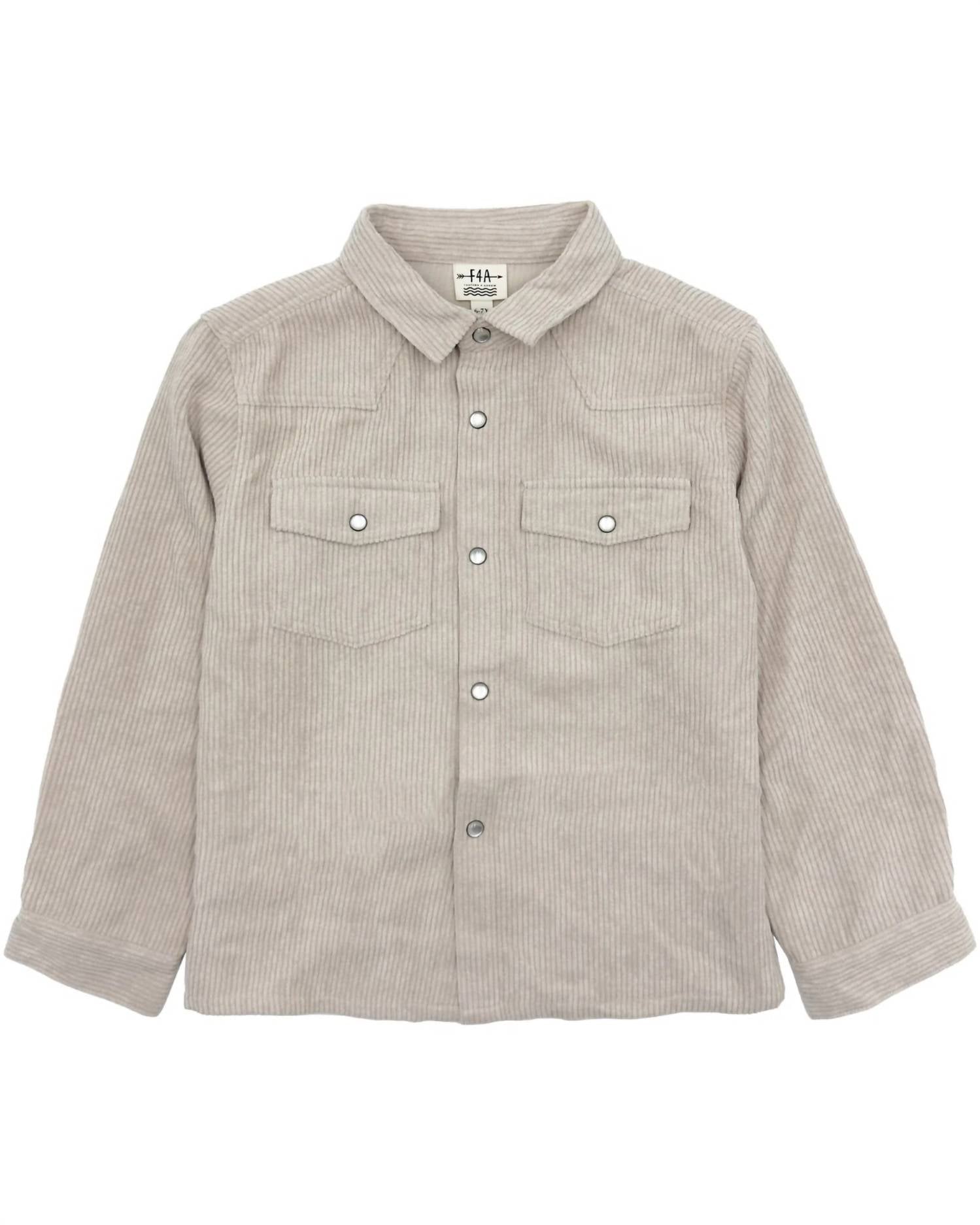 feather 4 arrow Boys Frontier Corduroy Shirt in birch - item - detail view