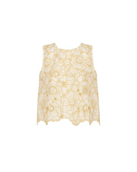 Beatrice .B - Embroidered Sleeveless Organza Top