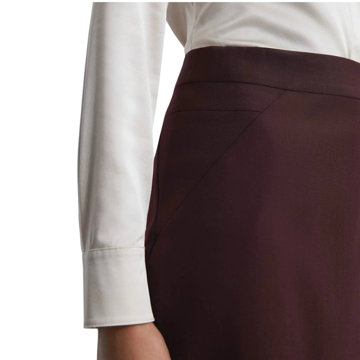 Reiss - Jade Wool Blend Tailored Skirt