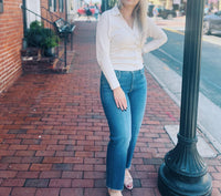 Lilla P - SIDE PLEAT BUTTON DOWN TOP