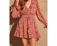 Dress Forum - Sangria Shirred Waist Mini Dress