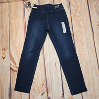 Ethyl Pull On Ankle Denim Pant in dark wash - women's jeans - alternate view