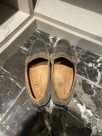 Martin Dingman Men's Bill Water Repellent Penny Loafers in camo - men's loafer - detail view